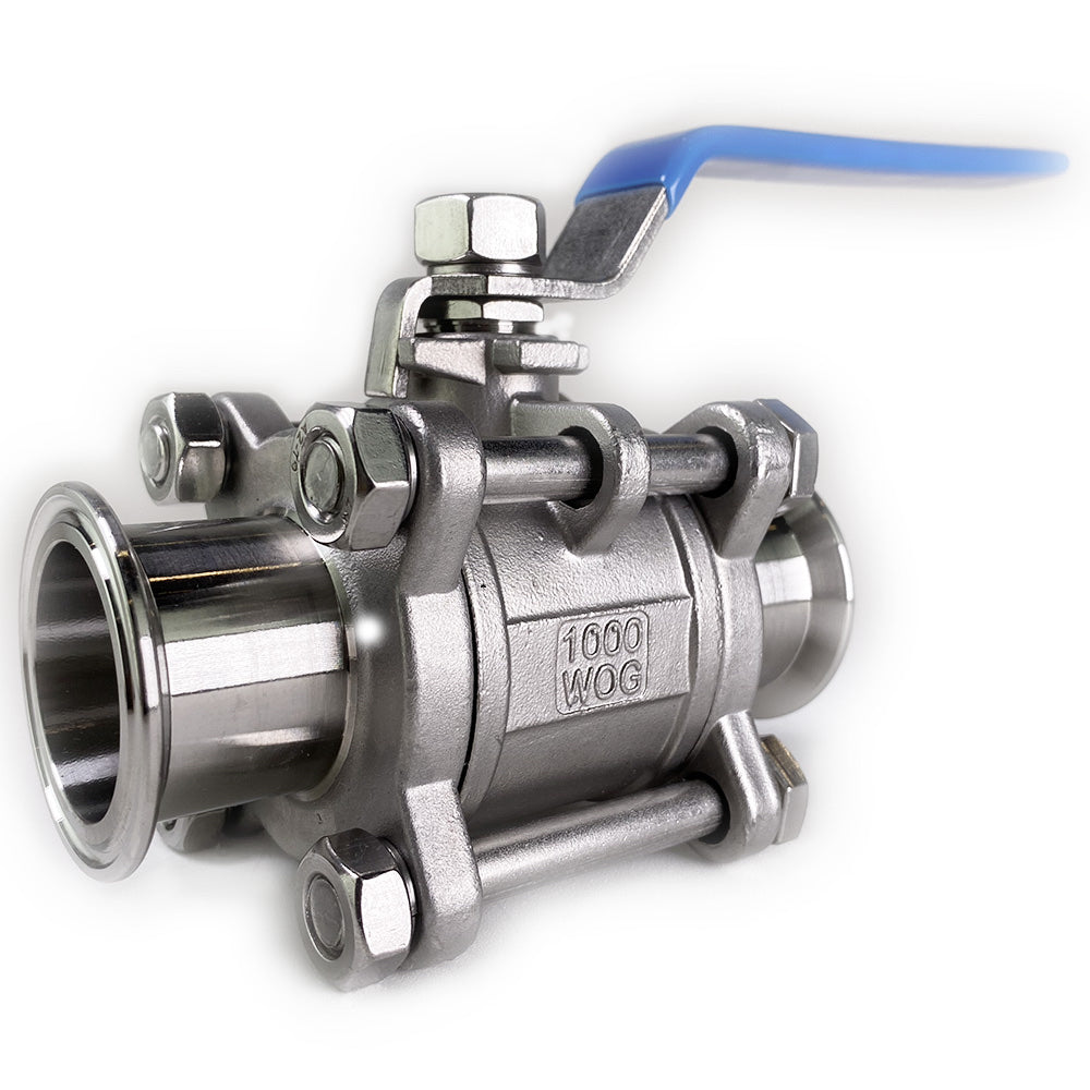 1.5" Tri Clamp 3 PC Ball Valve