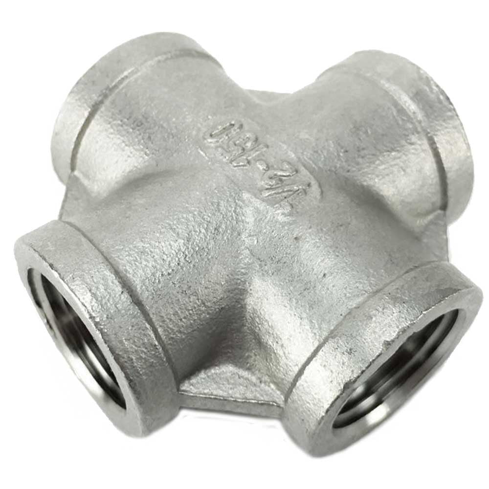Stainless Cross 1/2" Female NPT