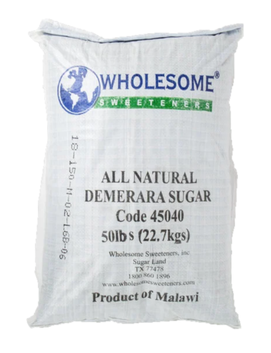 Raw Cane Sugar (Demerara) - 50 lb. Sack