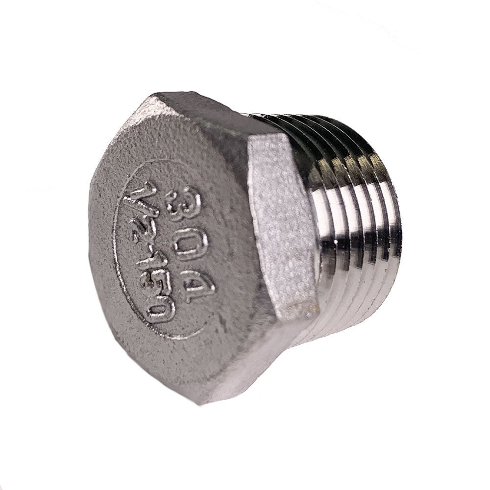 Hex Plug - 1/2" NPT - Stainless Steel