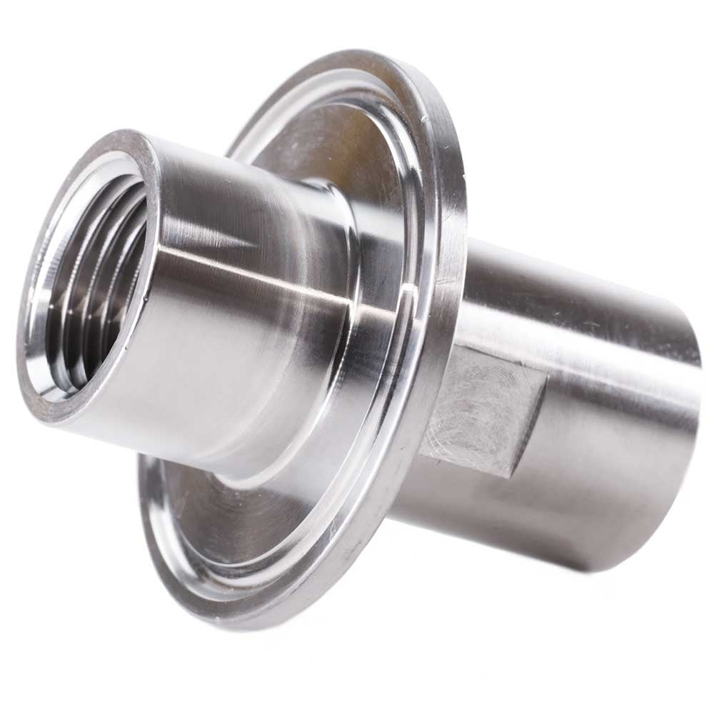 1.5" Tri Clamp x 1/2" FPT x 1/2" FPT
