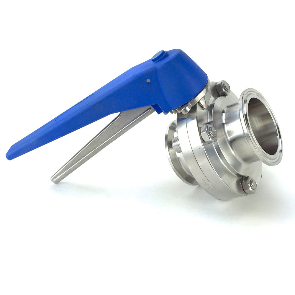 2" Tri Clamp Butterfly Valve with Squeeze Trigger