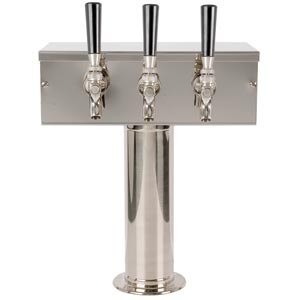 3 Faucet Tap T-Tower - With Glycol Cooling Lines