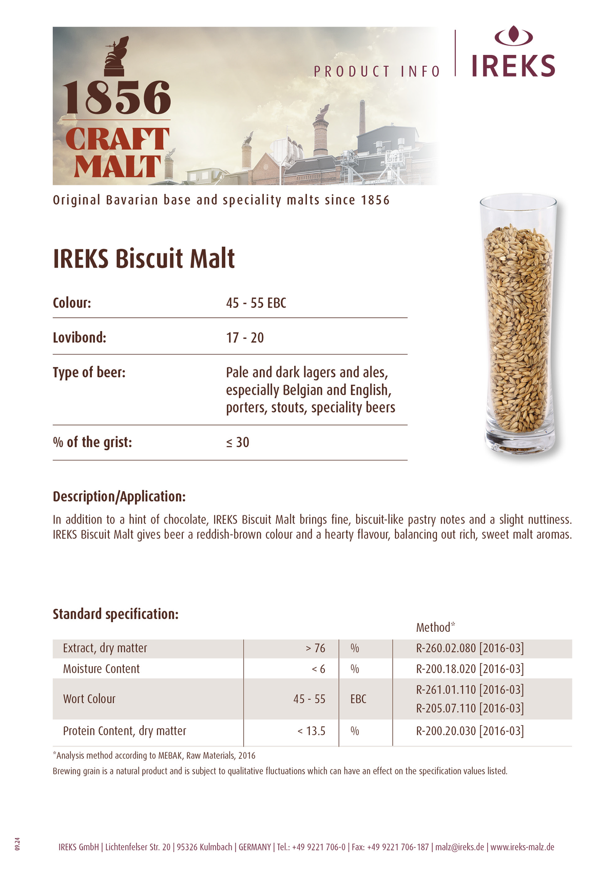 IREKS Biscuit Malt - 55 lb. Bag