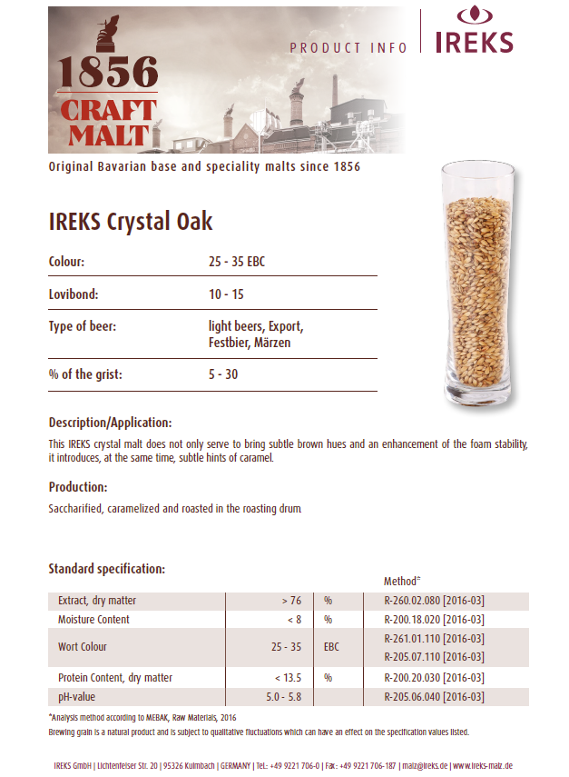 IREKS Crystal Oak - 10L - 55 lb. Bag