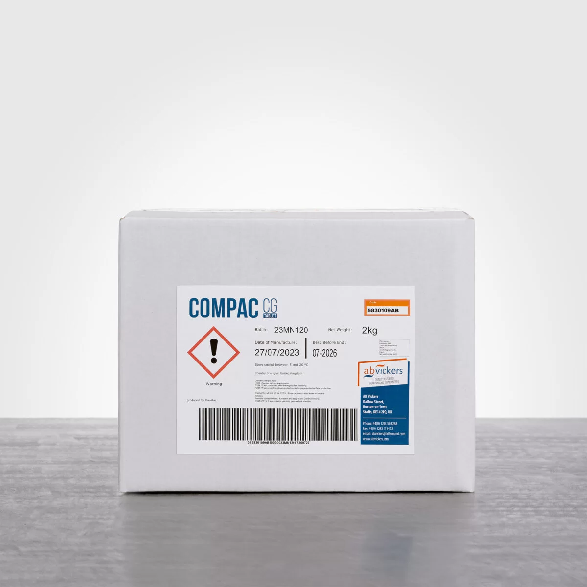 AB Vickers Compac CG Tablets - 2kg