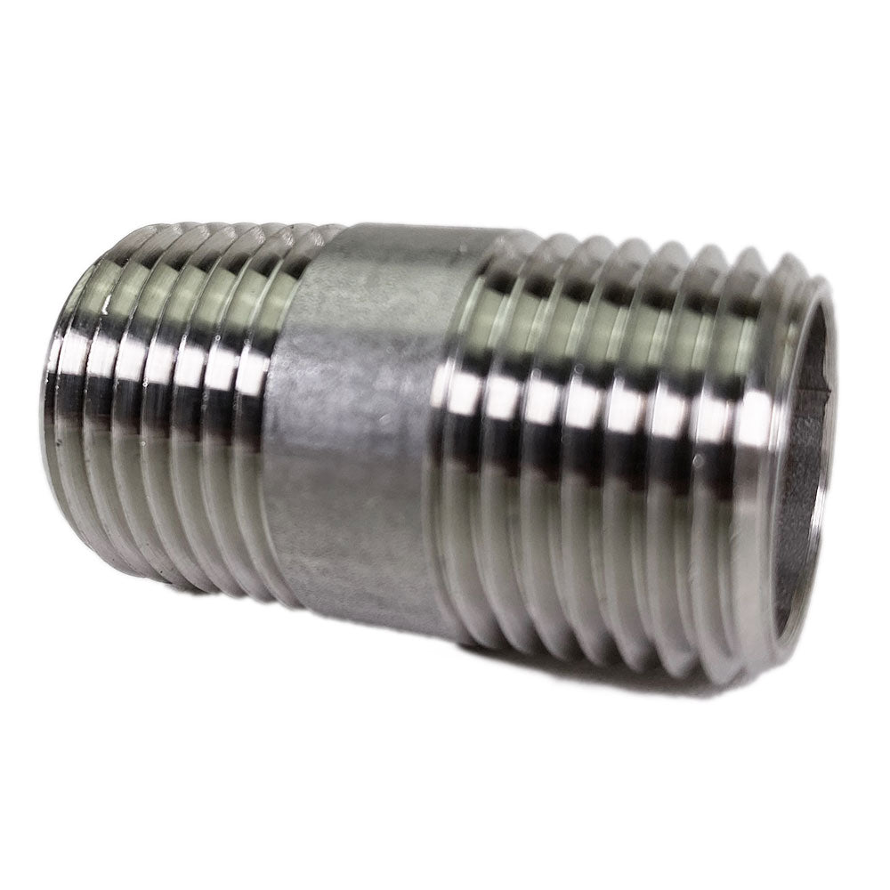 Stainless Nipple 1/2" x 1.5" Long