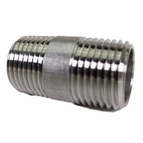 Stainless Nipple 1/2" x 1.5" Long