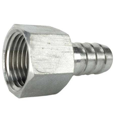 1/2" FPT x 1/2" Barb - Stainless Steel