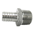 1/2" Male NPT x 1/2" Barb - Stainless Steel