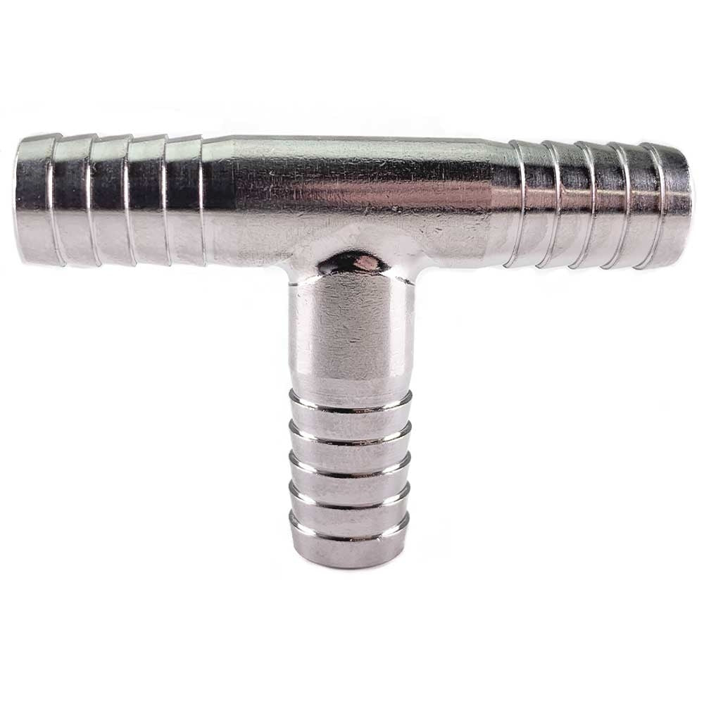 3/8" Barbed Stainless Tee