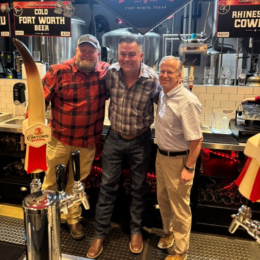 French and Jupps Managing Director Paul King visiting Pro Brew Supply in Fort Worth, Texas