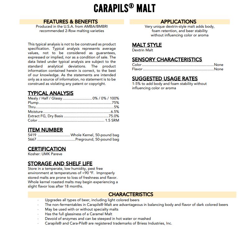 Briess Carapils