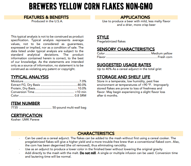 Briess Flaked Corn