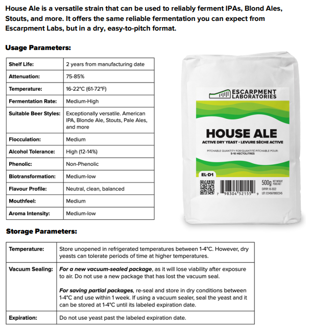 Escarpment House Ale® - 500g