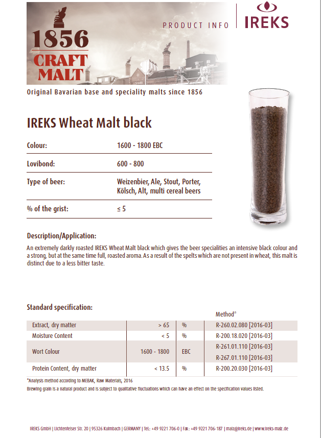 IREKS Black Wheat Spec