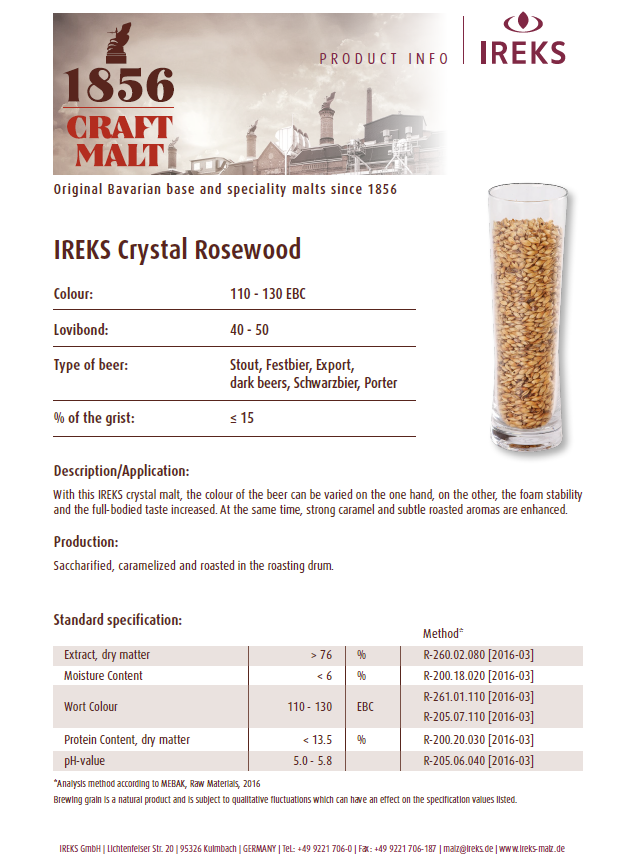 Ireks Rosewood Crystal 20L