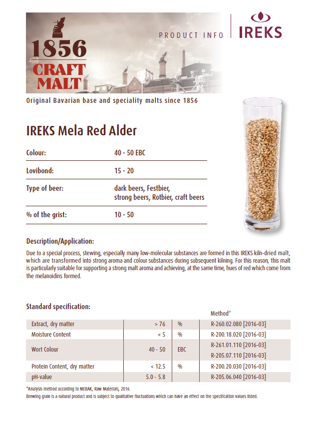 IREKS Red Alder Spec