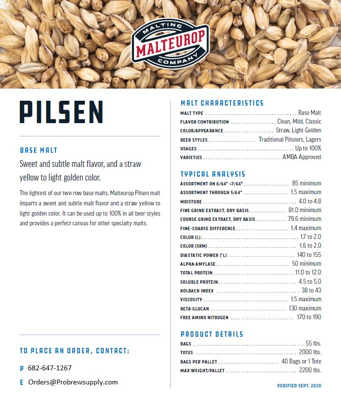 Malteurop Pilsner Spec